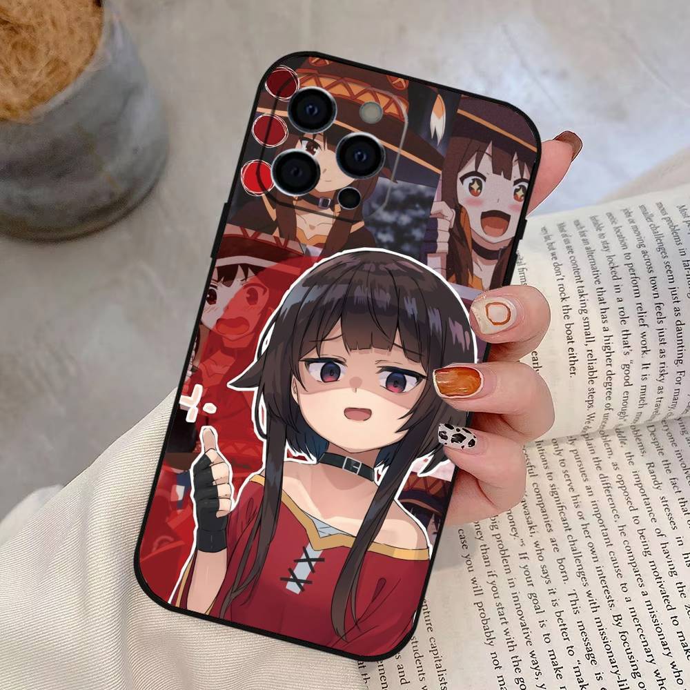 

Konosuba Phone Case For iPhone 17, 16,15,14,13,12,11 Plus,Pro Max, Others Soft Black Cover iPhone15Plus