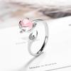 POMOiii Temperament synthetischer Opal Fuchs offener Ring Schmuck Hochzeit Party Großhandel Geschenk