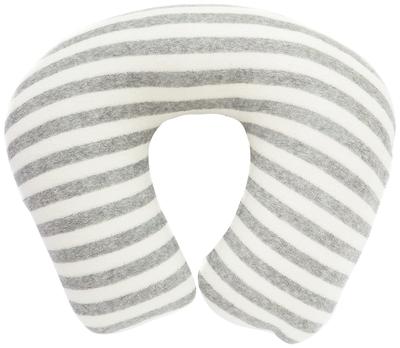 ADVANCE Travel Air Neck Pillow, Cotton Terry Cloth, Pile Border, Made In Japan, Gray