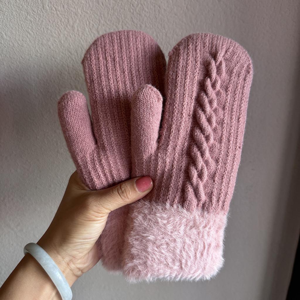 Unisex Alpaca Wool Knit Winter Gloves With Fleece Lining For Commuting And Outdoor Activities