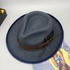 Elegant Feather Homburg Wool Styling Hat with Wide Brimmed Flat Hat Wide Brimmed Western Hat for Casual Wear