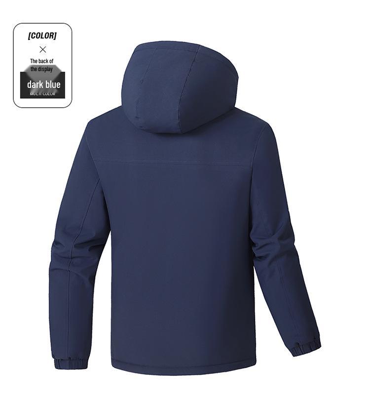 Varm bomullskappa för män i stora storlekar - Tjock, Rymlig, Utomhusjacka (10XL)