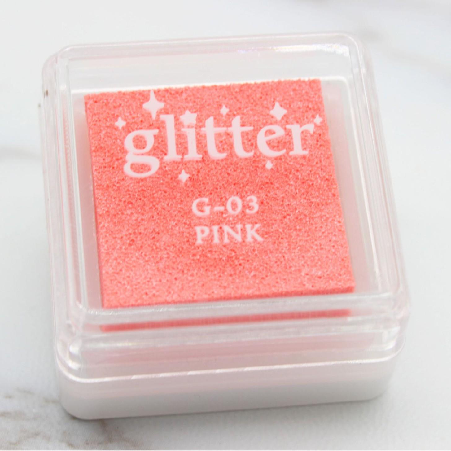 

GLITTER Pearl Single-Color Ink Pad for Rubber Stamps, 20 Color Options