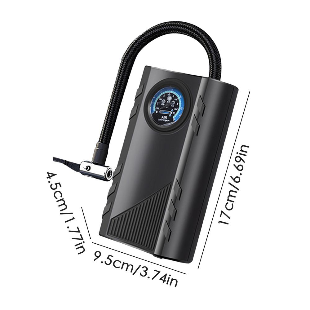 

Портативный автомобильный насос для накачивания шин, подключаемый электрический воздушный компрессор, компактный насос для шин с манометром для мячей, шин, автомобилей