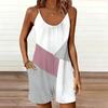 Womens Sleeveless Spaghetti Strap Romper Starry Sky Art Print Pocket Short Jumpsuit