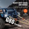3/8"x2' G80 Tow Chain J Hook V-Chain Bridle Grab & T Hook Wrecker 15600lbs