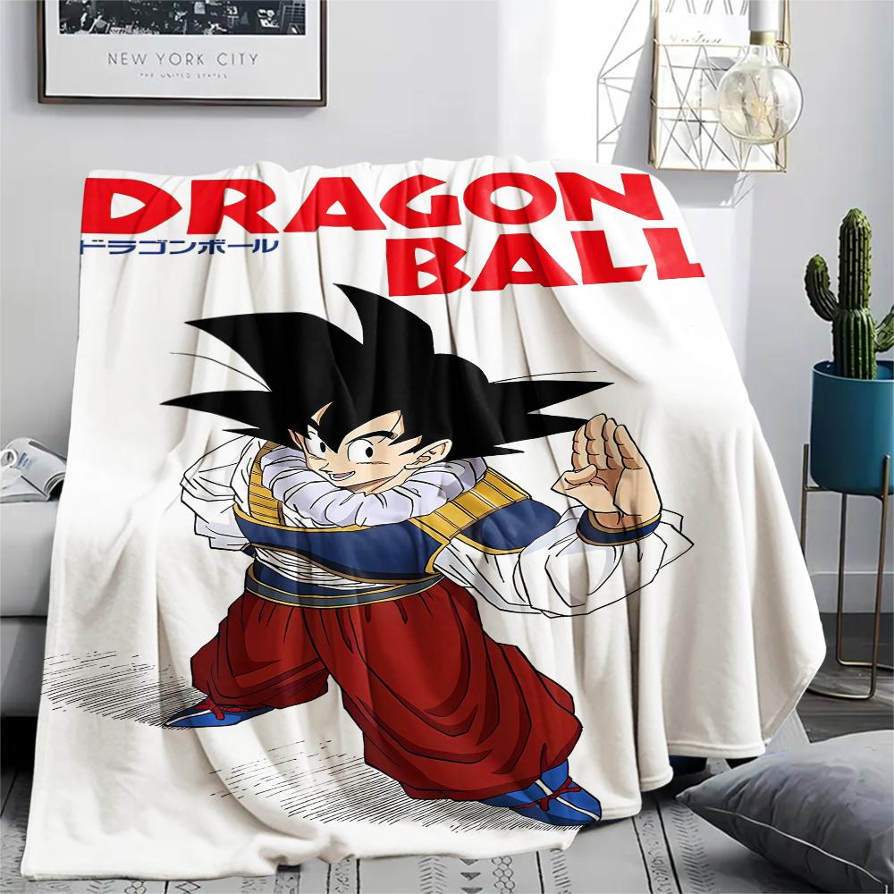 Dragon Ball character Print Flannel Blanket High quality Comfortable for All Seasons Home Decor Warmth and Comfort Perfect for Christmas Gifts