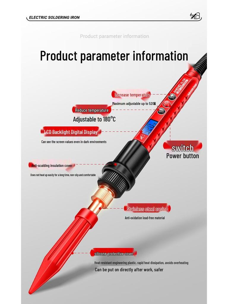 Digital Display Soldering Pen with Adjustable Temperature Control for Electronics Repair