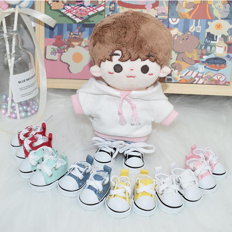 15cm Cotton Doll Shoes for BJD Dolls, 6 Points, 30cm Jointed Dolls, Dress-Up Accessories, 4.5cm Canvas Shoes