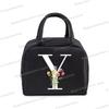1Pc Portable Lunch Bag Wildflower Alphabet ABCD..Cooler Ice Pack Lunch Box Insulation Package Insulated Thermal Unisex Lunch Bag