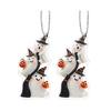 2/3/5/8/10Pcs Halloween Keychain Pendant 2D Spooky Ghost Pumpkin Design Acrylic Halloween Decoration Keychain Pendant