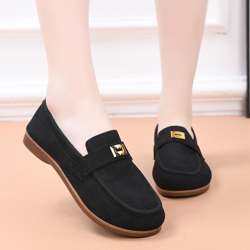 Retro Flats Slip On Loafers Woman Shoes for Spring 2026 New Soft Soled Fashionable Casual Single Shoes for Mothers Casual Shoes