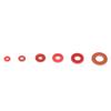 500Pcs Carbon Steel Plated White Zinc Red Insulation Flat Washer Set