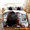 3D Death Anime Note Beding Set Printed Bed Linen Set With Pilowcase Soft Duvet Cover Soft Single Double Quen Super King-Sized Dimensionsd Dimensions