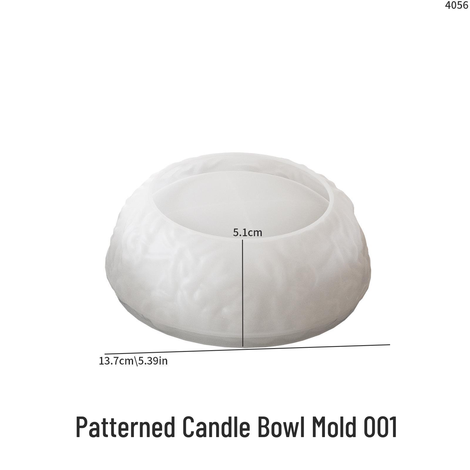 Силиконовая форма для свечи-чаши с узором «Мак и Роза» из смолы