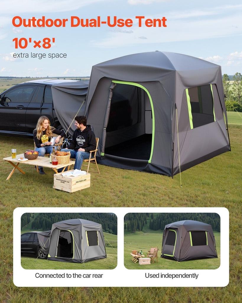 SUV Camping Tent Outdoor SUV Tent with Rainfly Waterproof for 5-8 Person