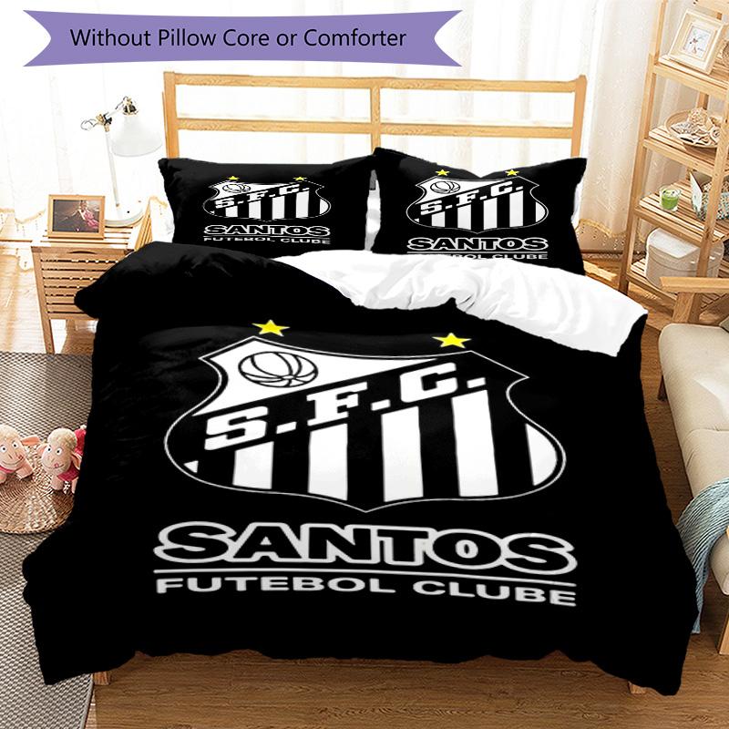 Powerful Football Crest Design Printed Pattern Duvet Cover Set – includes 1 duvet cover and 2 matching pillowcases Bedroom decor Christmas gifts