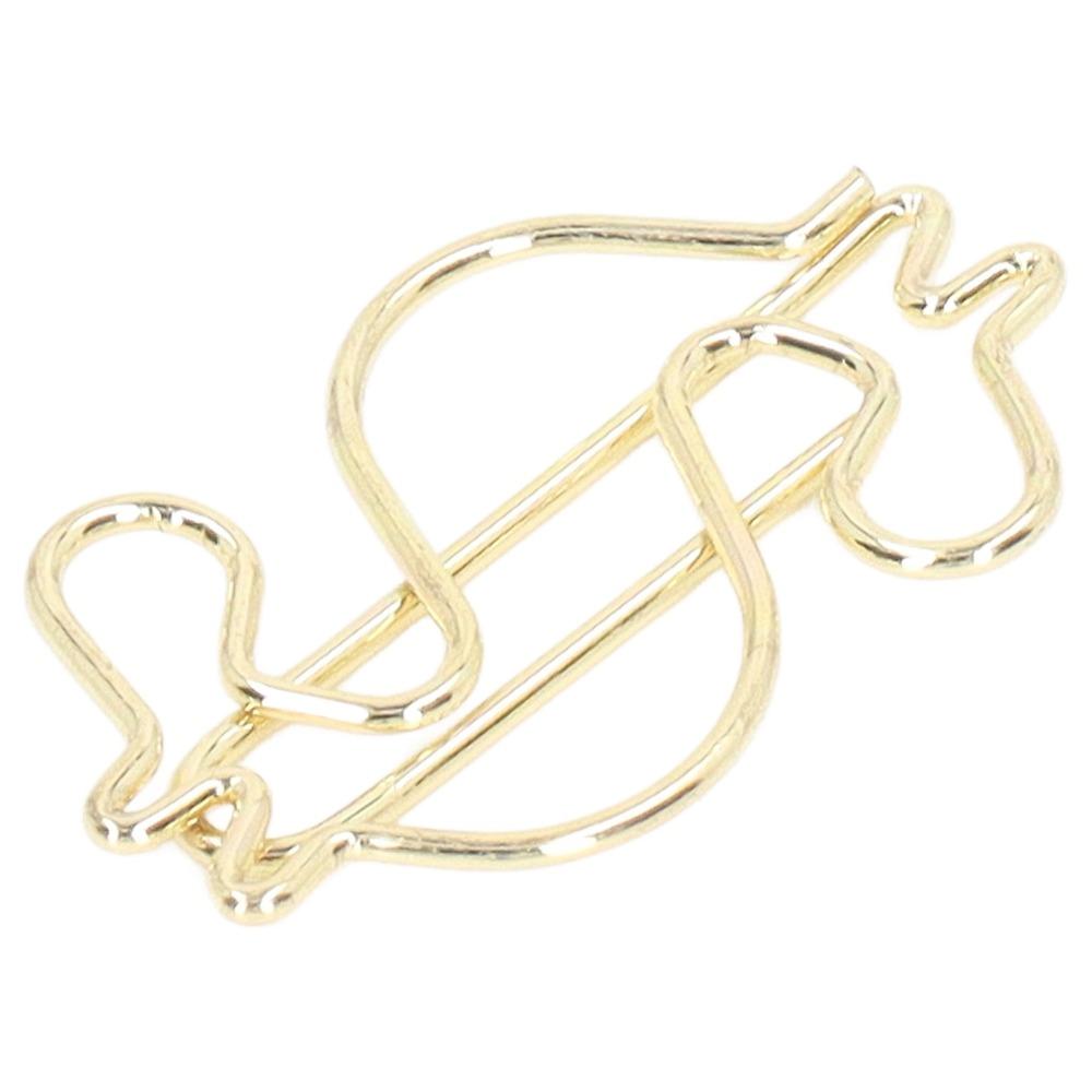50Pcs Dollar Shape Cute Paper Clips Gold Small Paper Clips Cute Paper Clips Book Marking