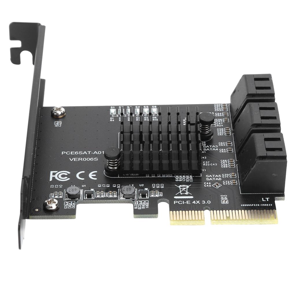 Expansion Card PCIE to 6Port SATA3.0 Hard Disk 6G PCIE3.0 GEN3 4X Interface Hub Adapter
