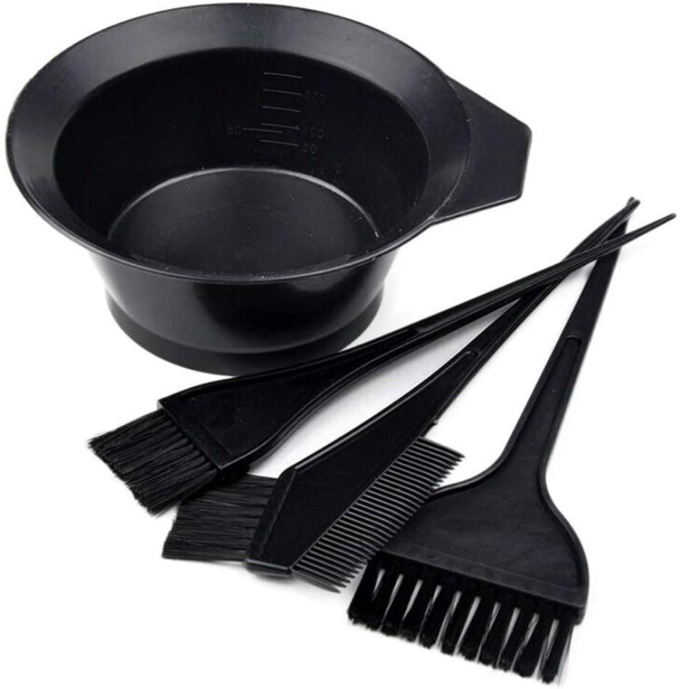 4Pcs/Set Hairdressing Hair Color Dye Bowl Stirring Brush Hair Coloring Hair Dye Tools  Home