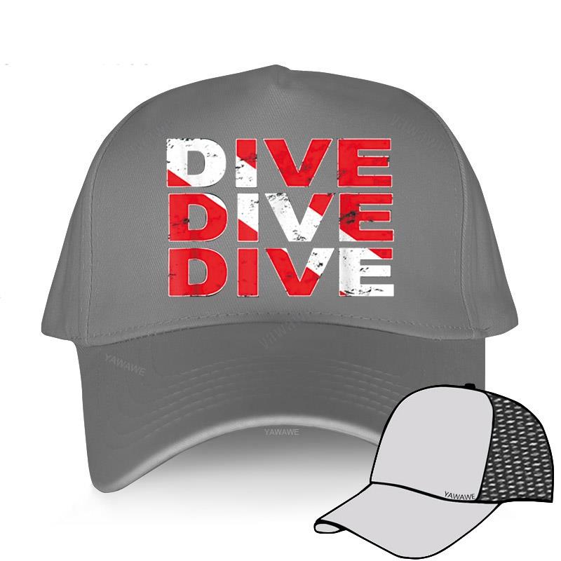New Arrival Solid Baseball Caps Men Summer Breathable Golf Hat DIVE - Diver Flag Teens Fashion Brand Cap Female Leisure Hats