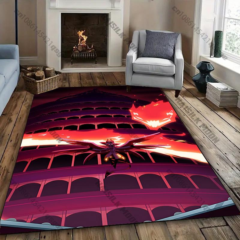 

3D L Luc1fer M0rningstar H Hazbin Hotel Theme Carpet Rug for Living Room Bedroom,Office Areas,Durable Machine Washable Mat Gifts 40cm x 60cm