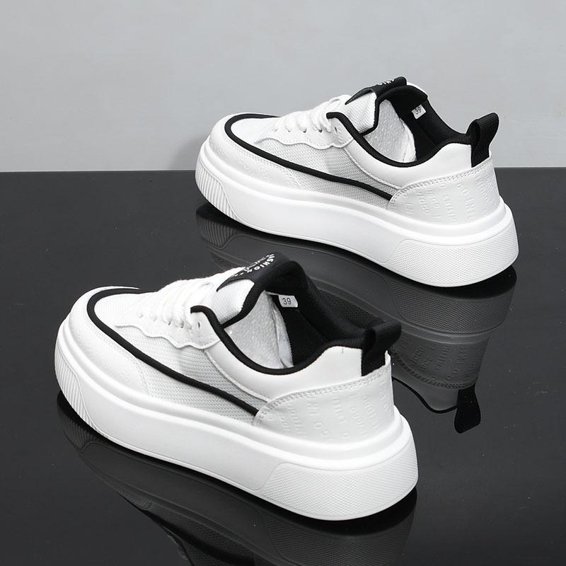 McQueen mesh breathable summer new thick-soled heightening shoes sports board shoes 35