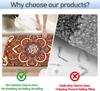 Decorative Mandala Floral Area Mat Rug Polyester Washable Bathroom Doormat Entryway Runner for Home Decor Accent Gift
