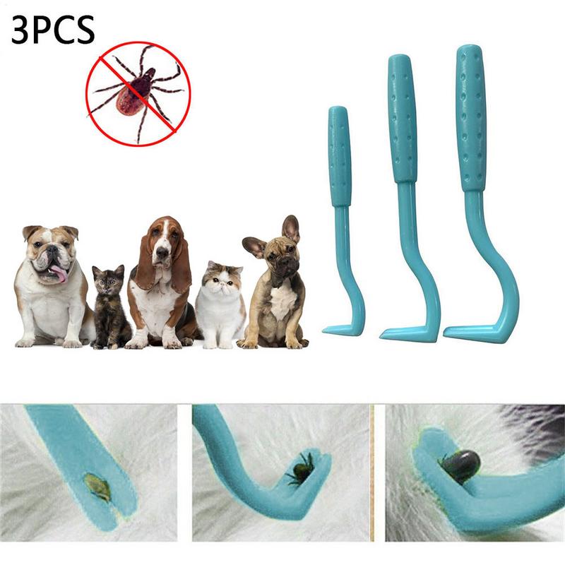 Pet Flea Removal Tool Kit Plastic Scratching Hook Remover Pet Cat Dog Grooming Supplies Tick Removal Tool Tweezers Clip