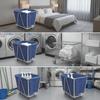 Lodging Linen Cart Stainless Steel Laundry with Wheels Commercial for