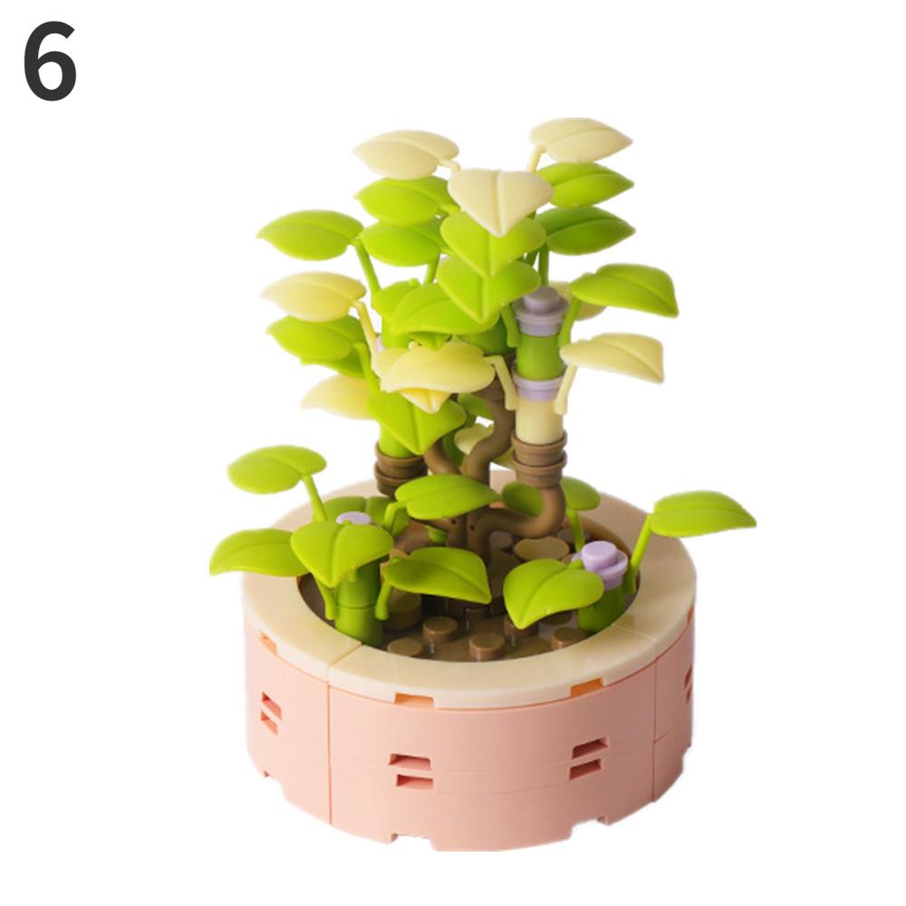 Bonsai Building Blocks City Creative Pant Flower Block Building Bricks Construction Flowers DIY Potted Blocks Gift.