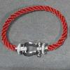 High Quality Luxury Freded Horseshoe Buckle Bracelet Red/Black Nylon Rope U-shaped Buckle Bracelet Men's and Women's Bracelets