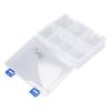 Small Parts Organizer 7 Grids Clear Storage Box PP Plastic Compartment Storage Container with