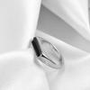 5MM Simple Fashion Stainless Steel Ring with Mother-of-Pearl Inlay & Drip Oil Finish - Versatile Temperament Women's Ring