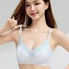 Check Lace Splicing No Steel Ring Push-up Girls Underwear Breathable Gathered U-shaped Beautiful Back Anti-sagging Comfortable Bra