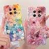 For Huawei Nova Y91 Case STG-LX1 STG-LX2 Stylish Bow Flowers Painted Cover Soft Silicone Case For Huawei Nova Y91 NovaY91 Fundas