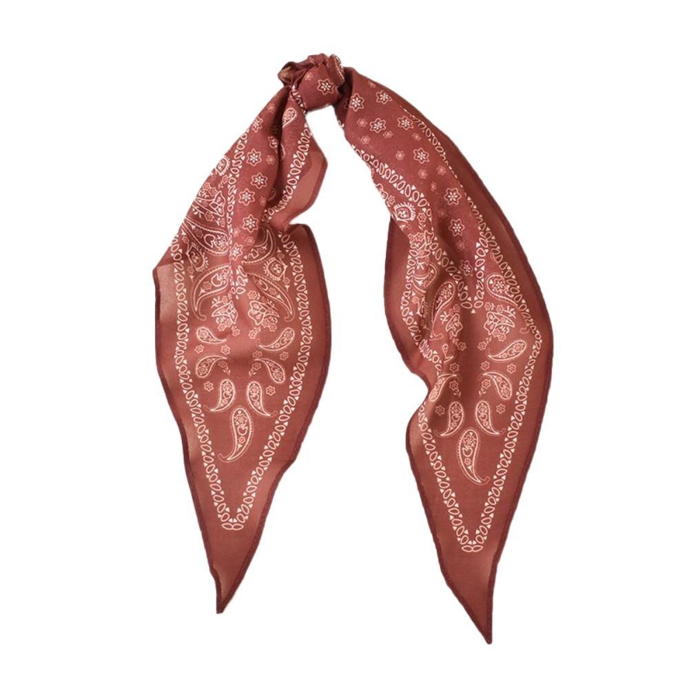 Versatile Women Girls Hijab Wraps Cashew Print Hair Ribbons Headbands Retro Leopard Headscarf
