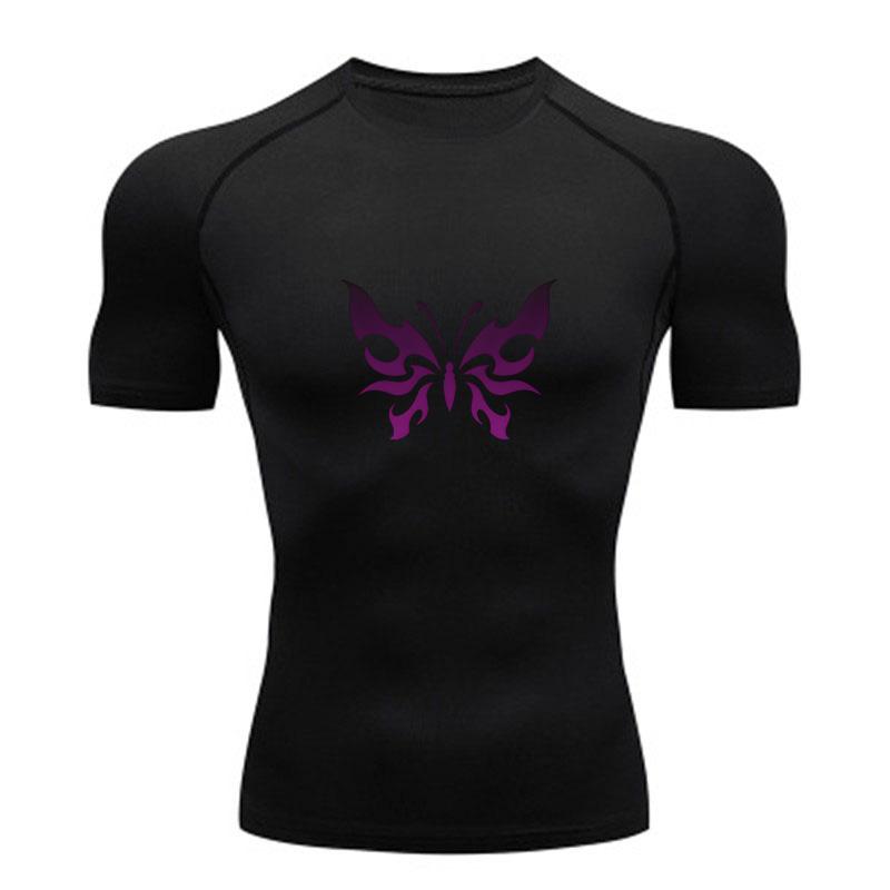 Men's Quick Dry Compression Workout T-Shirt, Stylish Tribal
