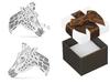 Silver Giraffe Earrings Large Women's Oxidized Studs Giraffe Silver 925