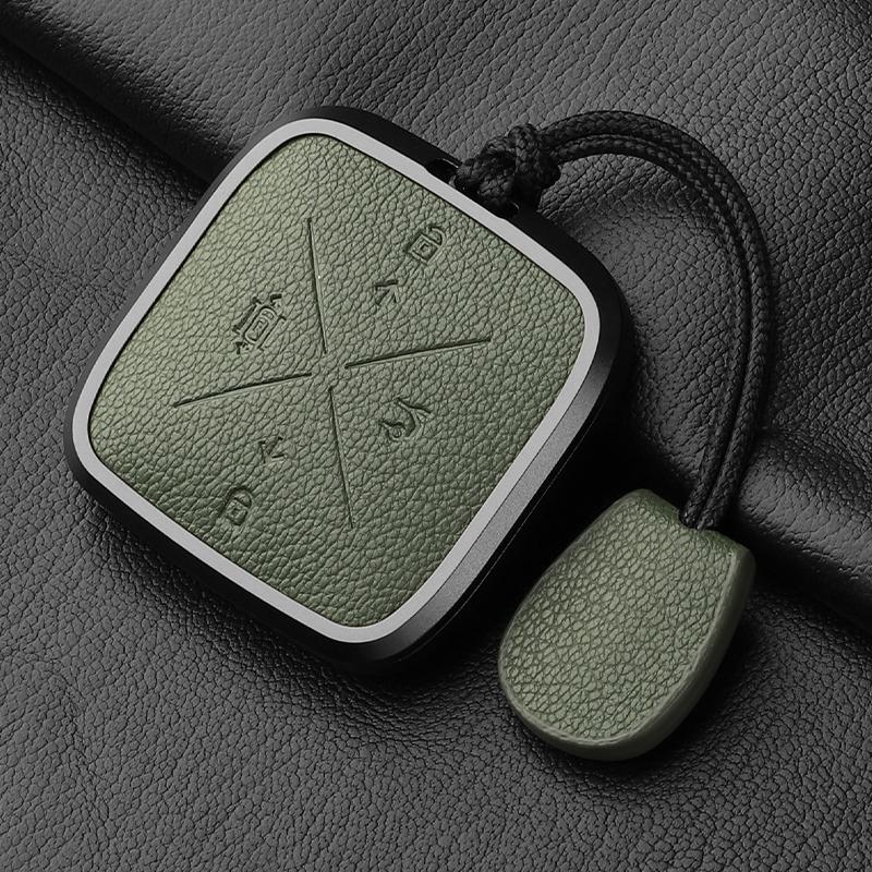 For Zeekr 001 007 7X X 009 Key Case Buckle Bluetooth Card Key Case Real Goat Leather Car Accessories Car Key Cover Modification