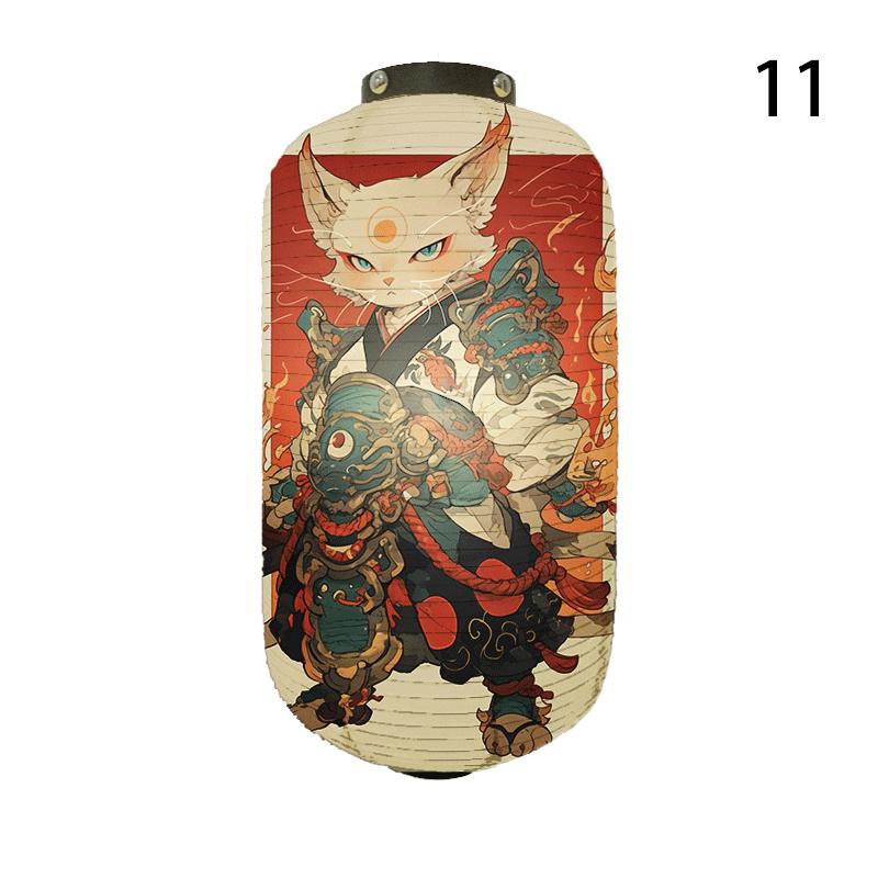 NEW Japanese Chochin Hanging Lantern Ukiyo-e Style Samurai Cat Anime Cartoon Lantern Sushi Restaurant Decor Festival Party Decor