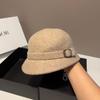 French wool hat women's autumn and winter new small face elegant retro versatile fashion bucket hat dome basin hat