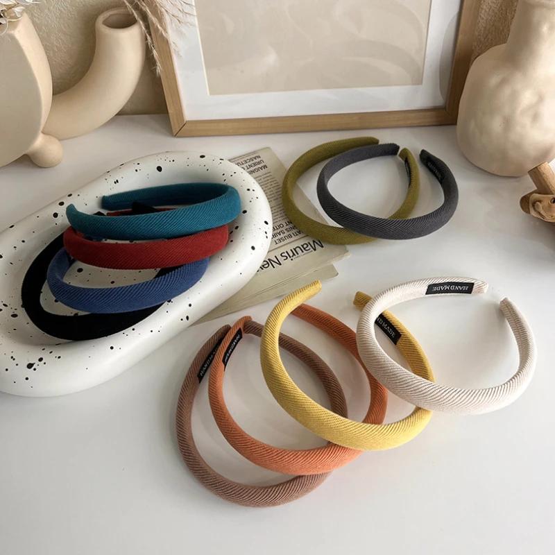 Bonbonfarben Schwamm Stirnband für Damen Mädchen Temperament Haarband Einfacher Süßer Haarreif Mode Vielseitige Haaraccessoires Geschenk