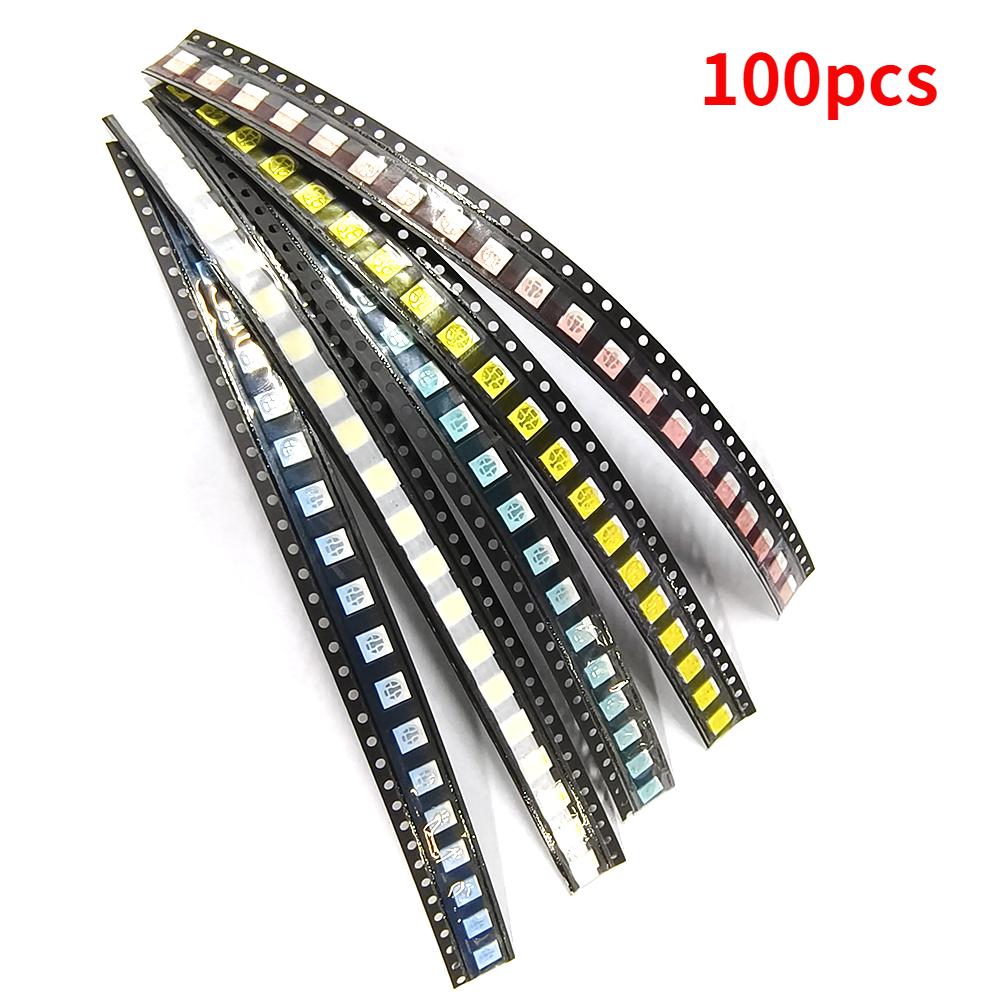 100pcs/set 0603 0805 1206 1210 5050 5730 SMD LED Kit Miniature LED Red White Yellow Green Blue Light Emitting Diode