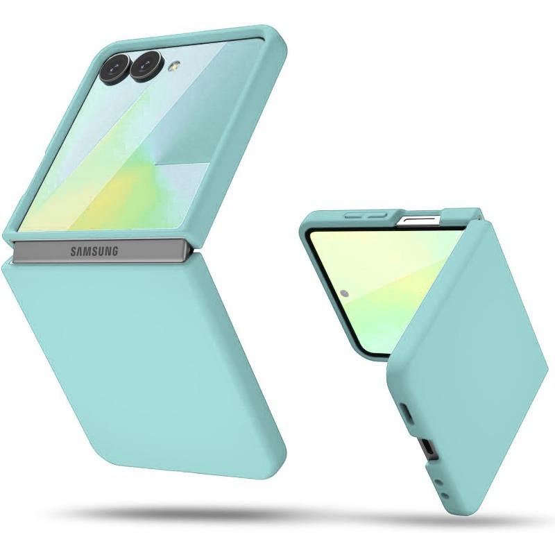 Applicable To The New Samsung ZFlip7Fe Folding Mobile Phone Case Zflip6 Liquid Silicone Protective Case Anti Fall Solid Color Soft