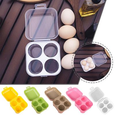 4 Grids Egg Box Egg Holder Container For Outdoor Camping Storage Refrigerator Anti-fall Organiz D1V8