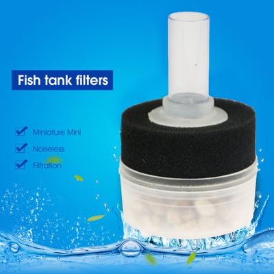 Mini Fish Tank Filter with Maifan Stone Replaceable Water Absorbent Aquarium Filter with Hard Trachea Cleaning Tools