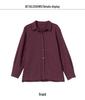 2025 New Autumn Plaid Cotton Shirt for Middle-Aged & Elderly Women - Plus Size, Turn-Down Collar, Cotton Linen