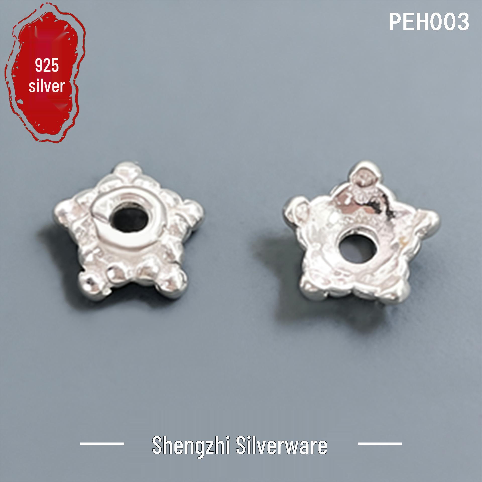 S925 Sterling Silver Flower Spacer Beads for DIY Necklace and Bracelet Jewelry 5mm