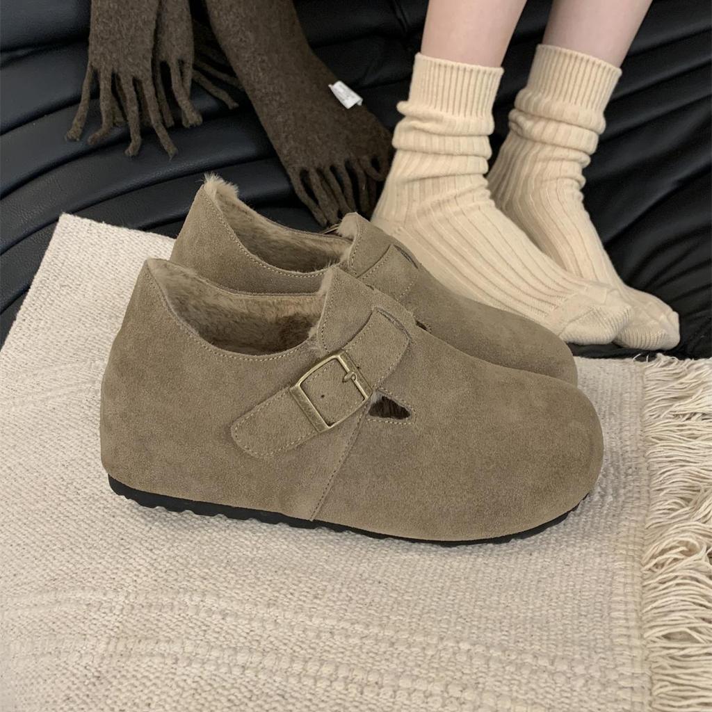 Women's Large Size Soft Sole Winter Warm Fur One Snow Boots Padded Lined Ankle Boots Anti-slip Hiking Casual Sports Cotton Boots